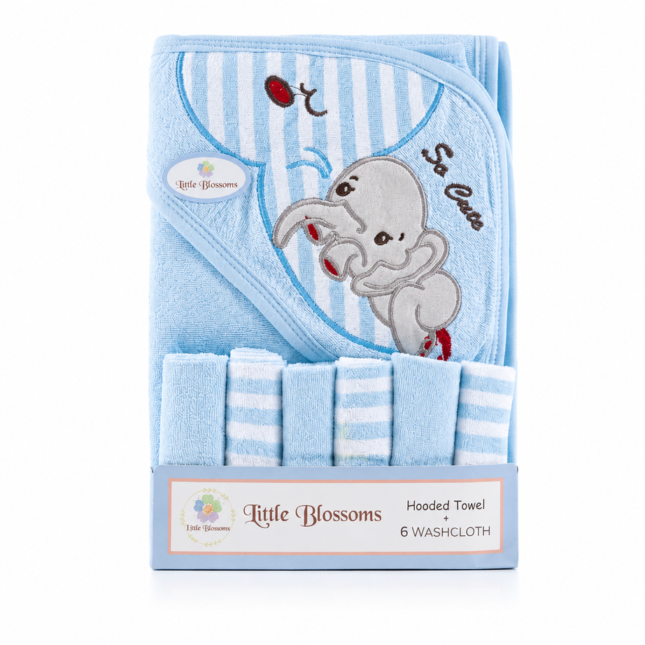 Little Blossoms Hooded Towel Set