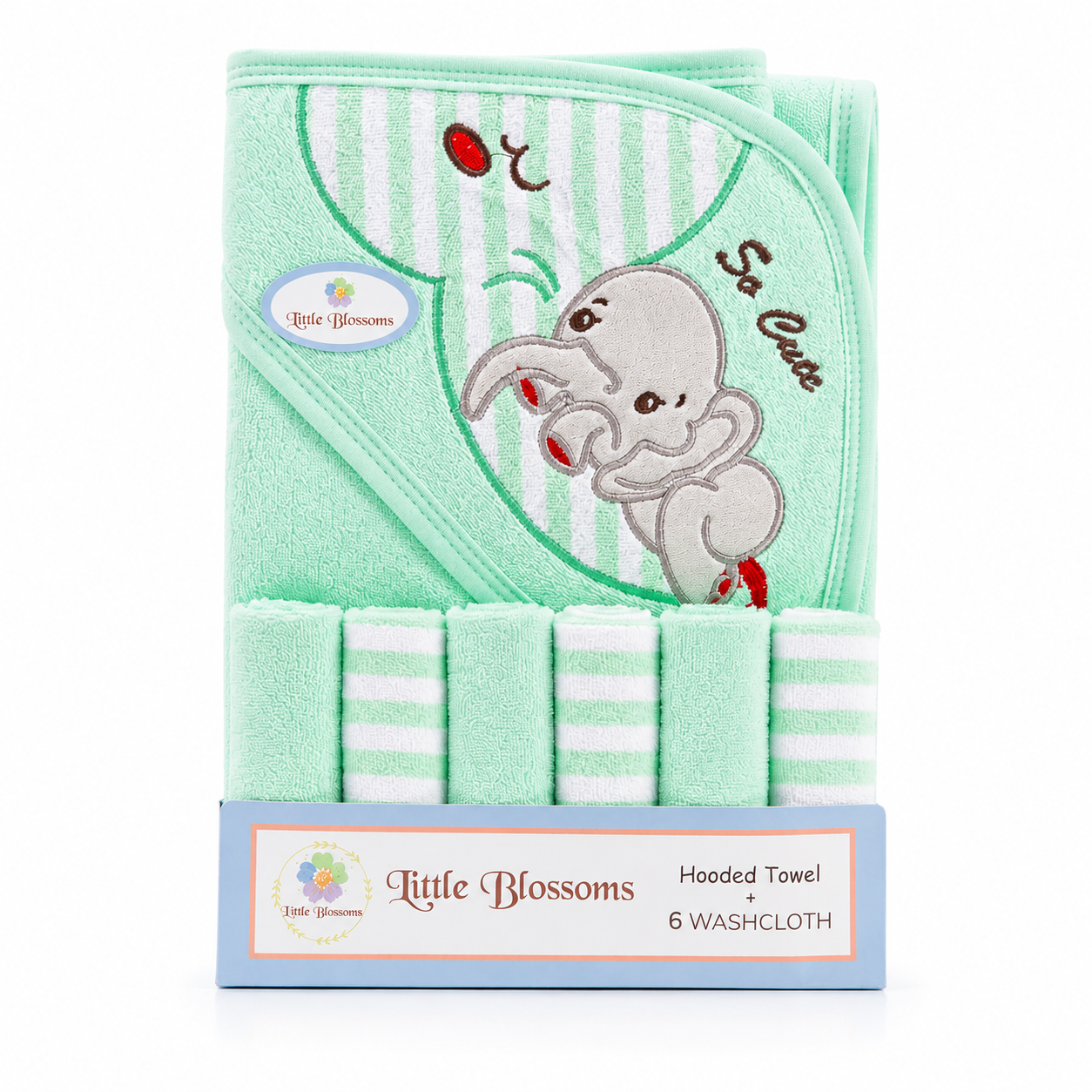 Little Blossoms Hooded Towel Set