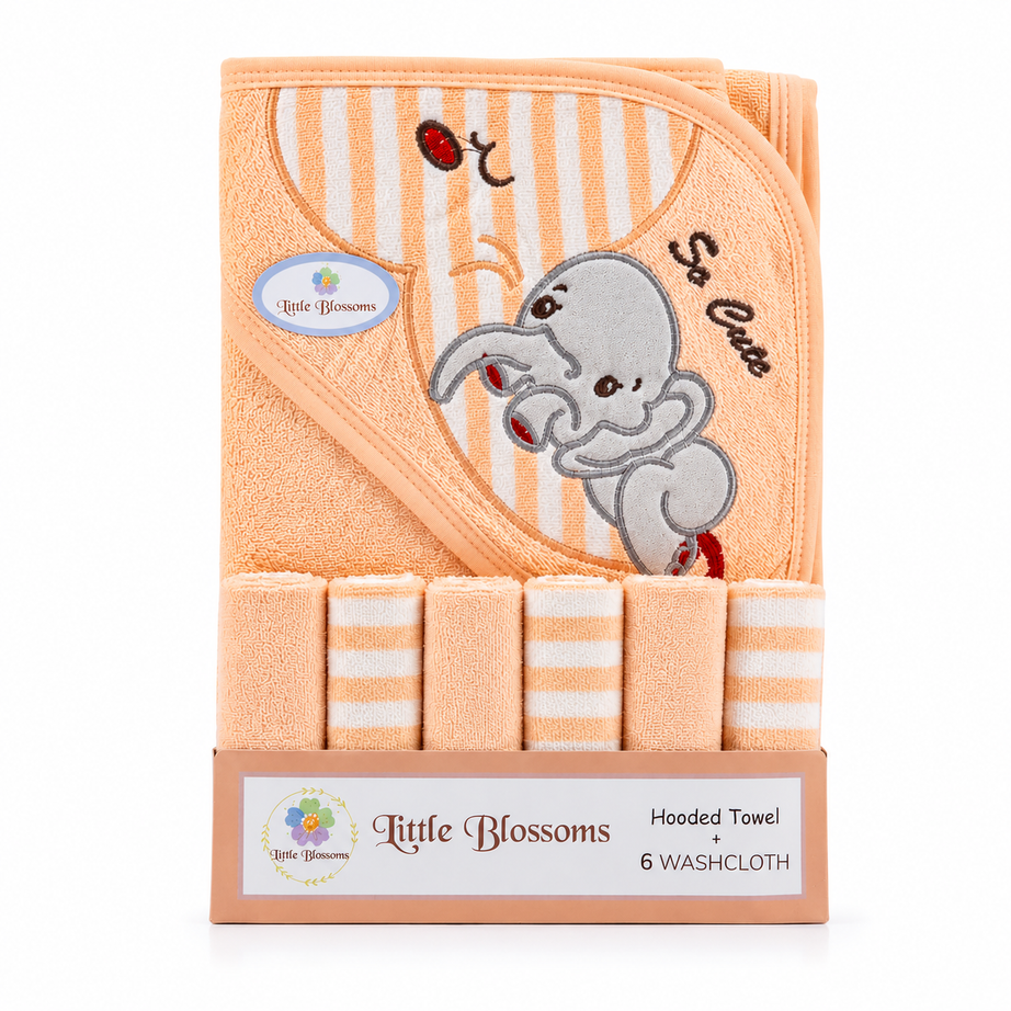 Little Blossoms Hooded Towel Set