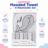 Whale Hooded Towel Set