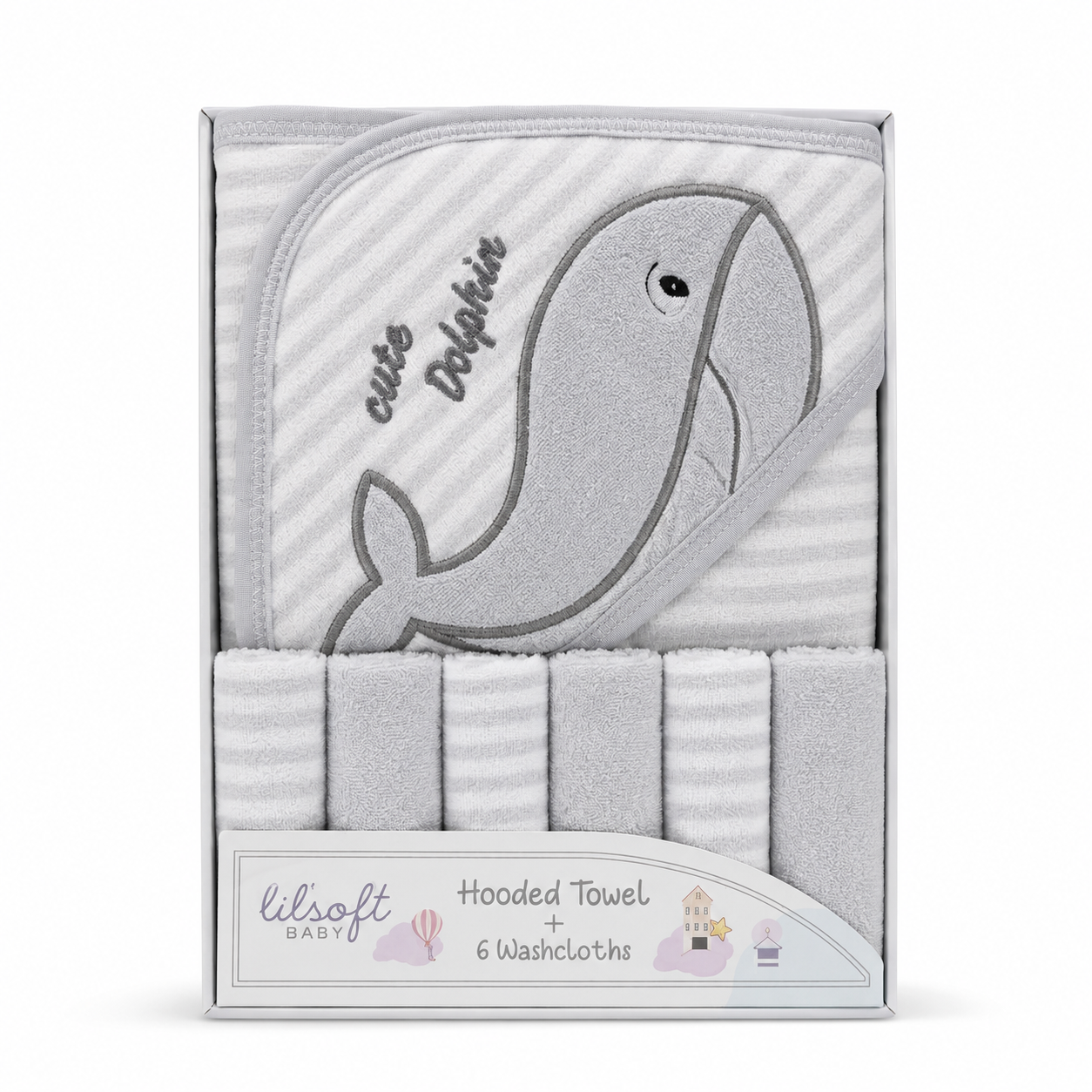 Whale Hooded Towel Set