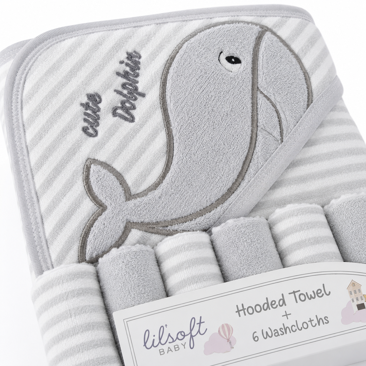 Whale Hooded Towel Set