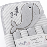 Whale Hooded Towel Set