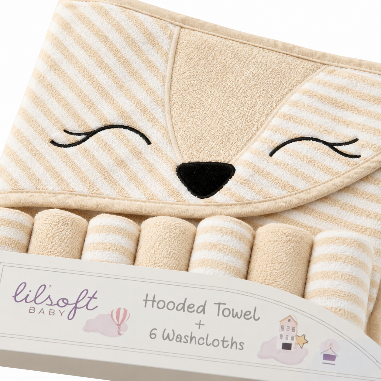 Bear Hooded Towel Set