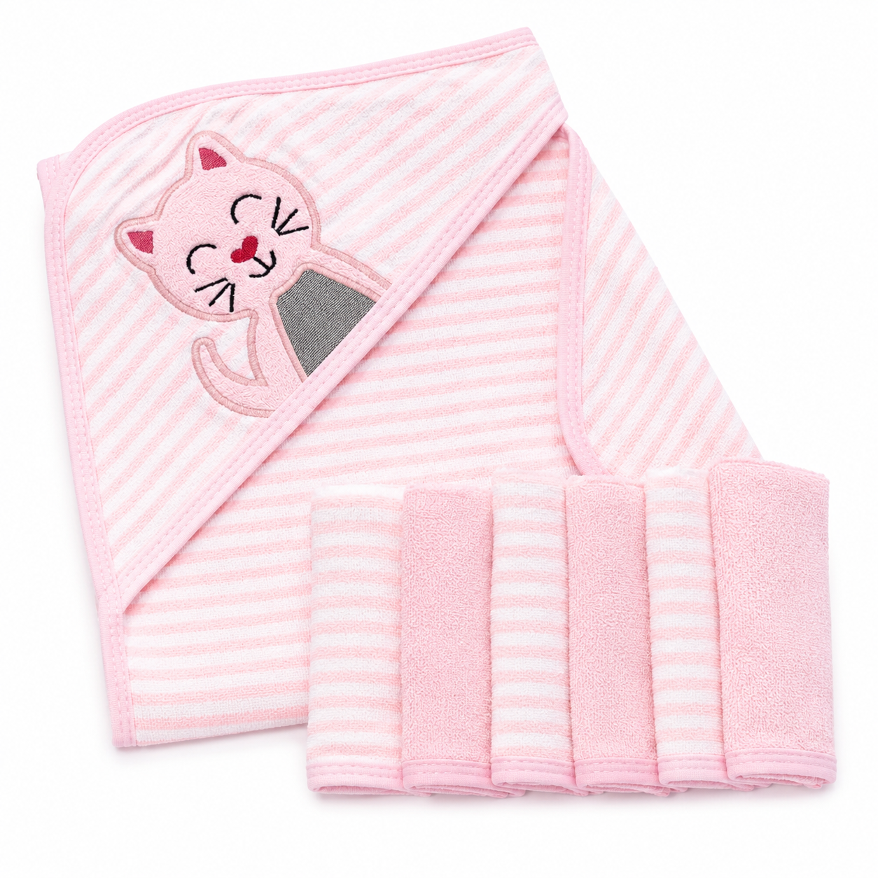 Cat Hooded Towel Set