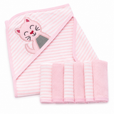 Cat Hooded Towel Set