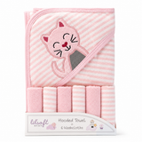 Cat Hooded Towel Set