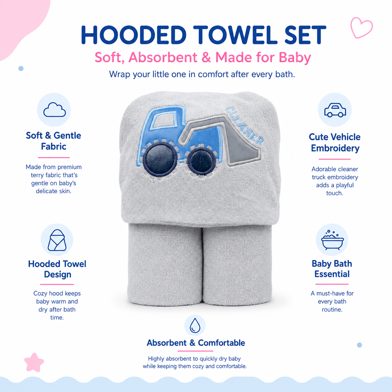 Truck Hooded Towel