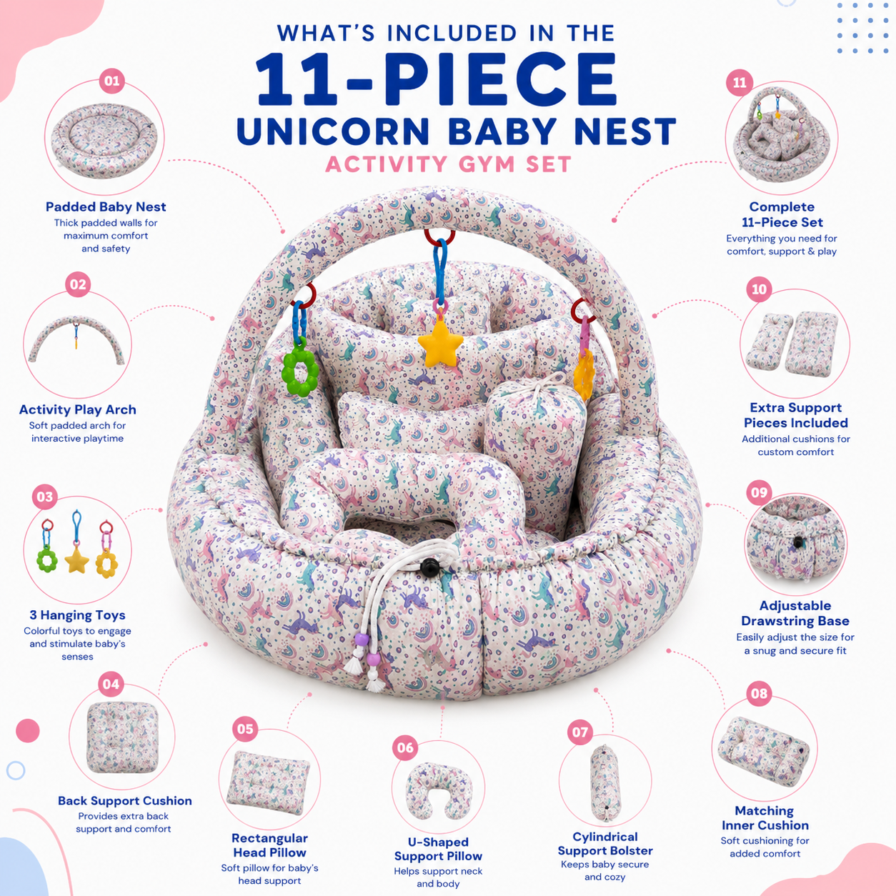 Unicorn 11Pc Bed Set