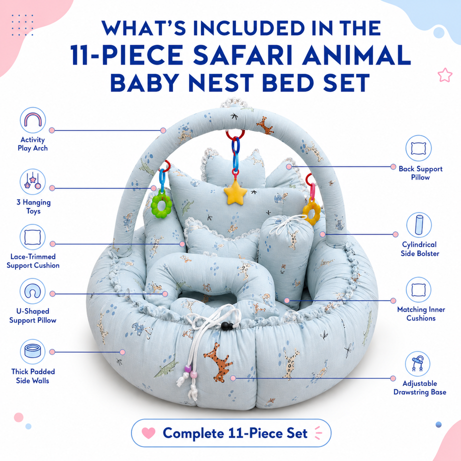 Safari Animal 11Pc Bed Set