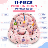 Pink Unicorn 11Pc Bed Set