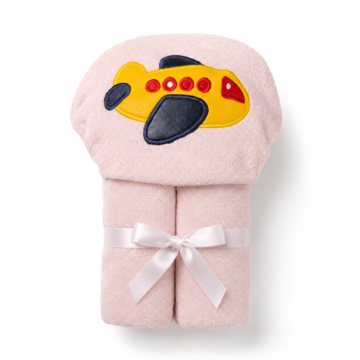 Pink Airplane Hooded Towel