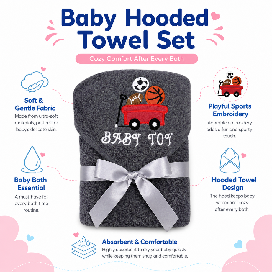 Sports Wagon  Hooded Towel