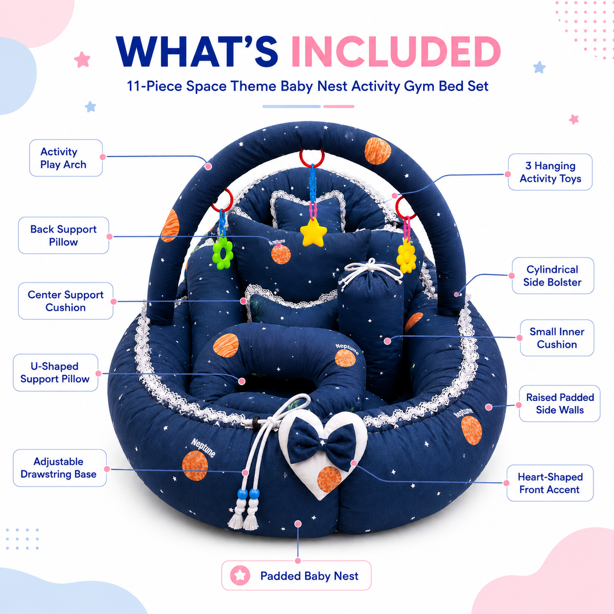 Space Theme 11Pc Bed Set