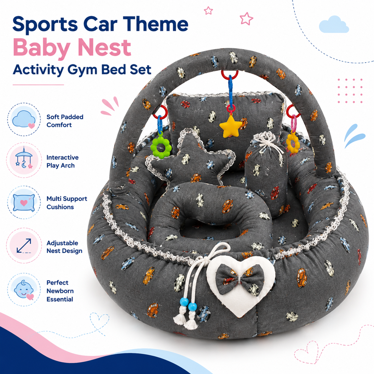 Sports Car 11pc Bed Set