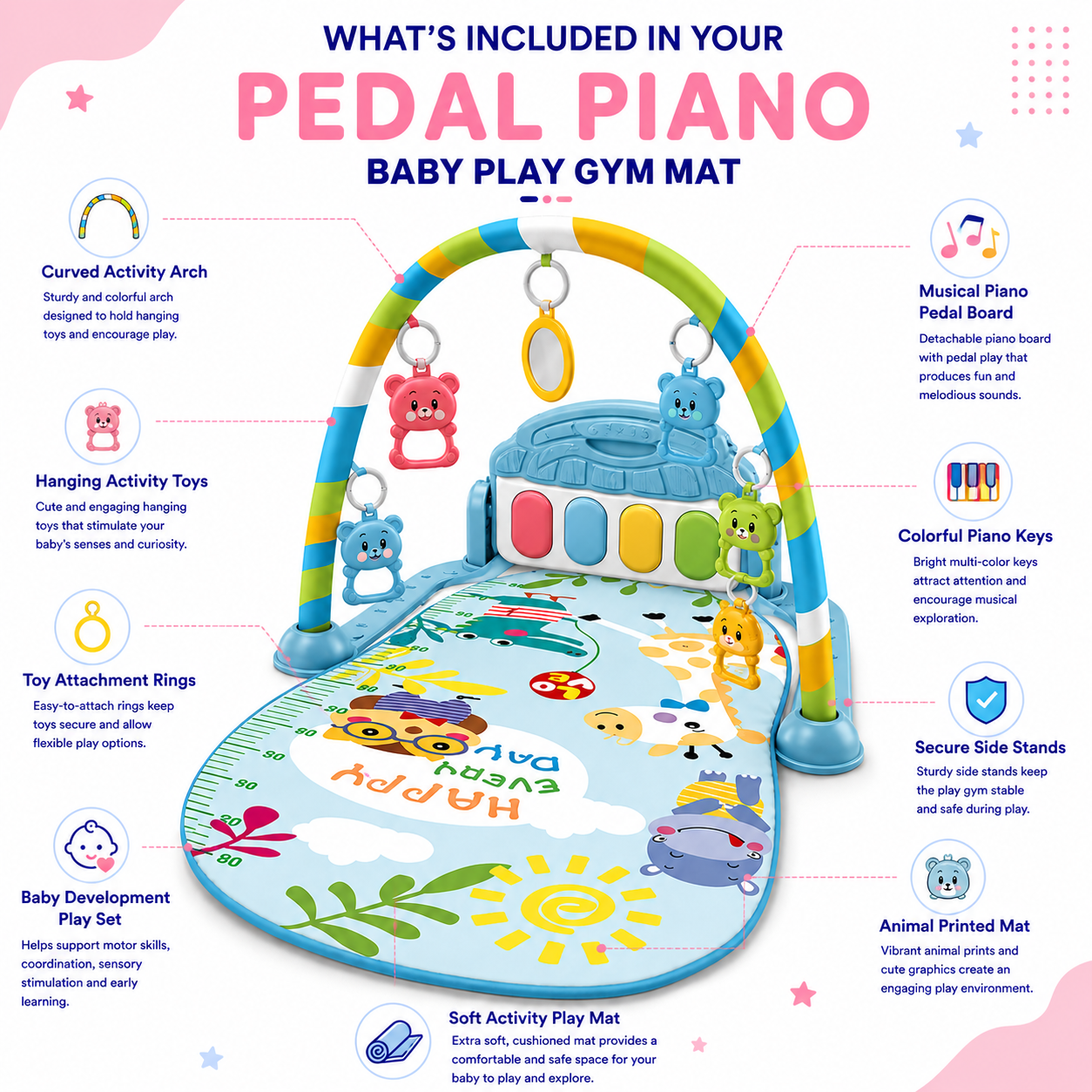 Pedal Piano  Play Gym Mat