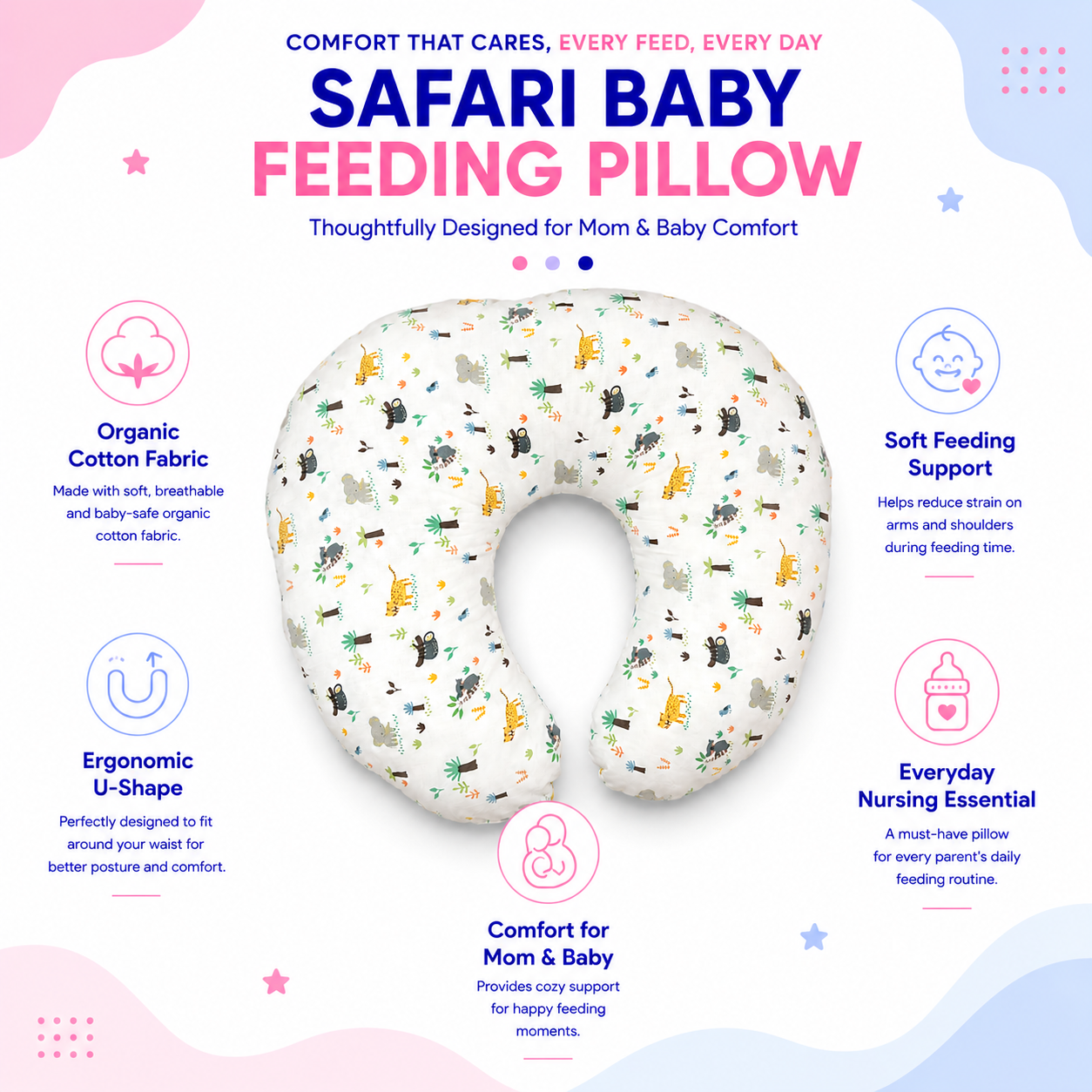 Safari Baby Feeding Pillow