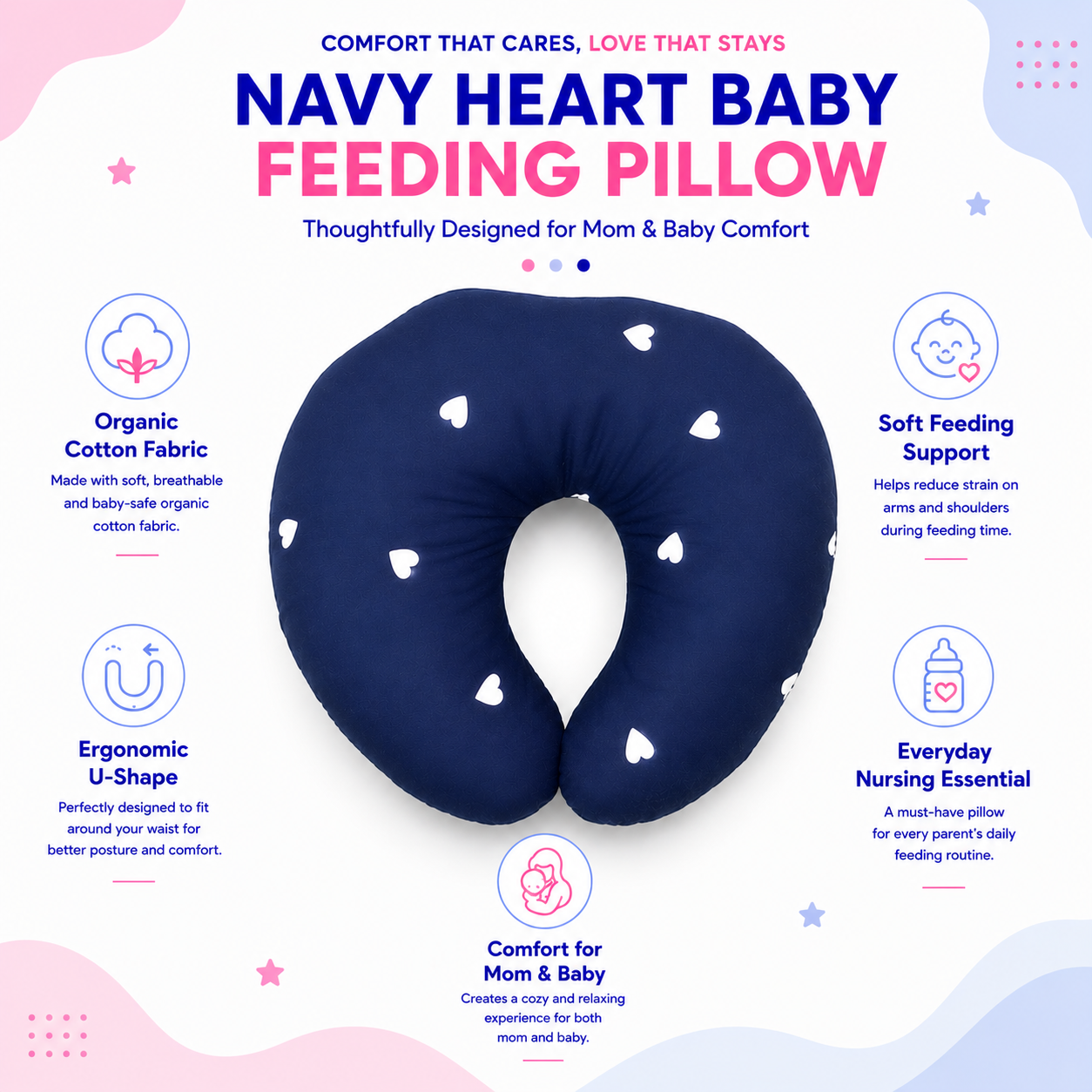 Heart Baby Feeding Pillow