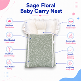 Sage Floral Baby Carry Nest