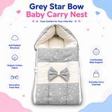 Grey Star Bow Baby Carry Nest