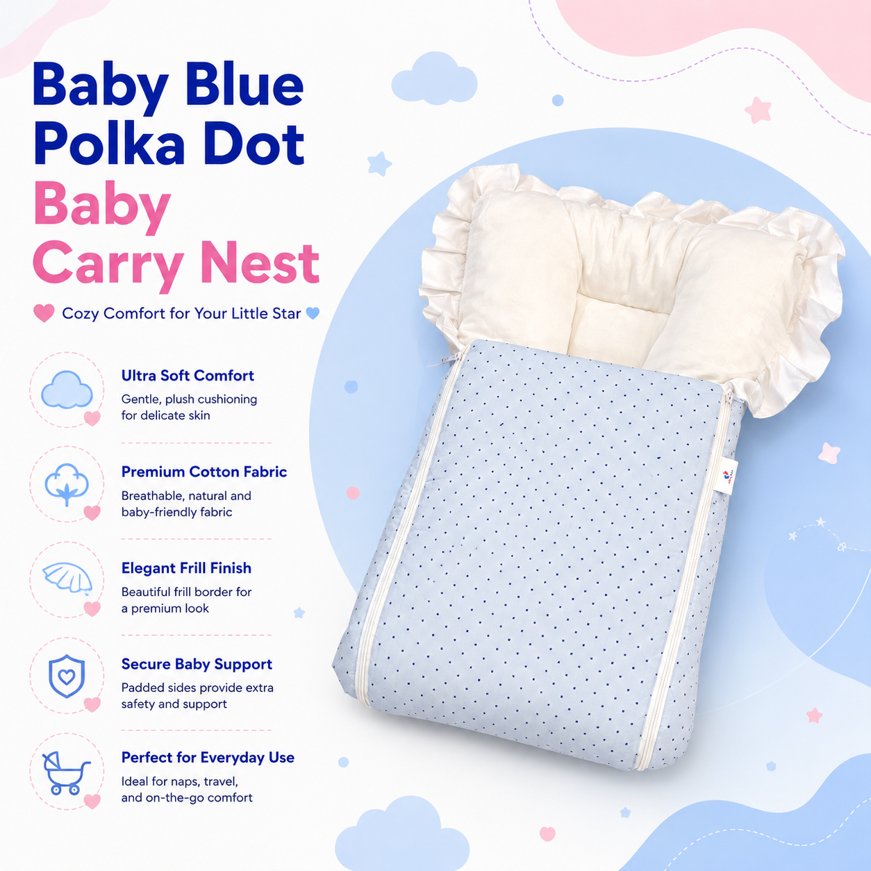 Polka Dot Baby Carry Nest