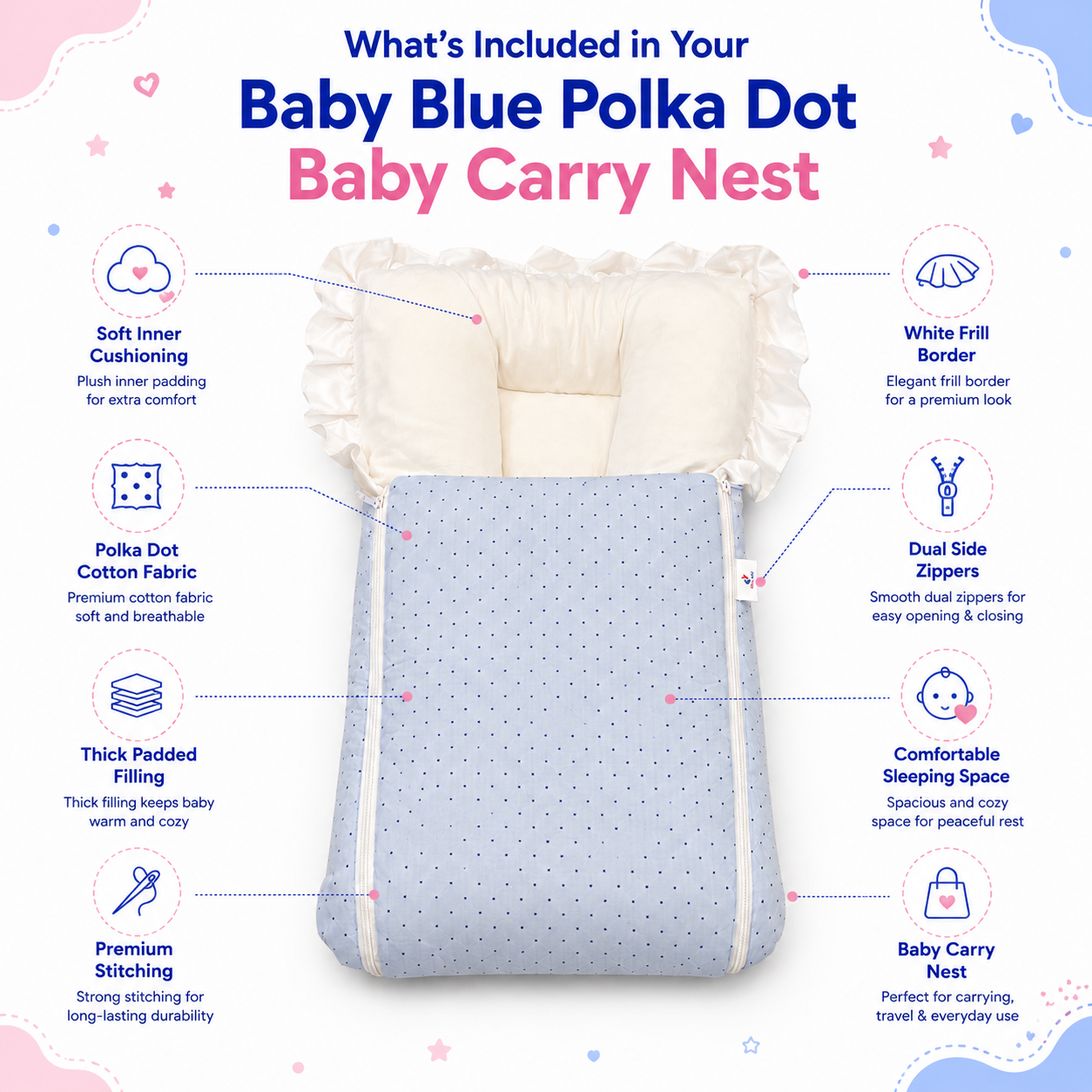 Polka Dot Baby Carry Nest