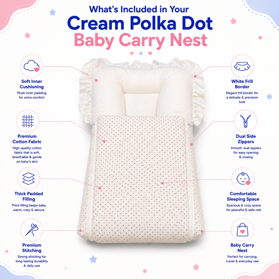 Cream Polka Dot Carry Nest
