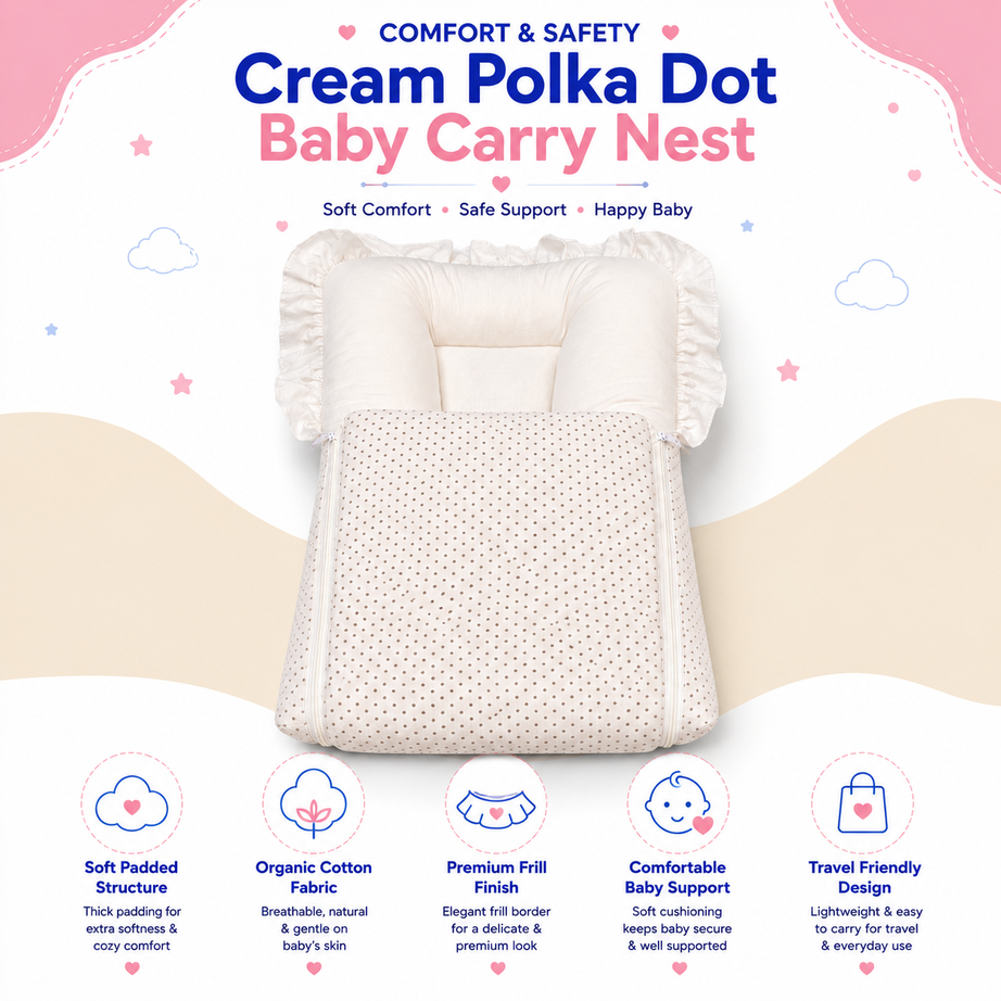 Cream Polka Dot Carry Nest