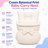 Cream Botanical Print Carry Nest