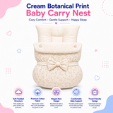 Cream Botanical Print Carry Nest