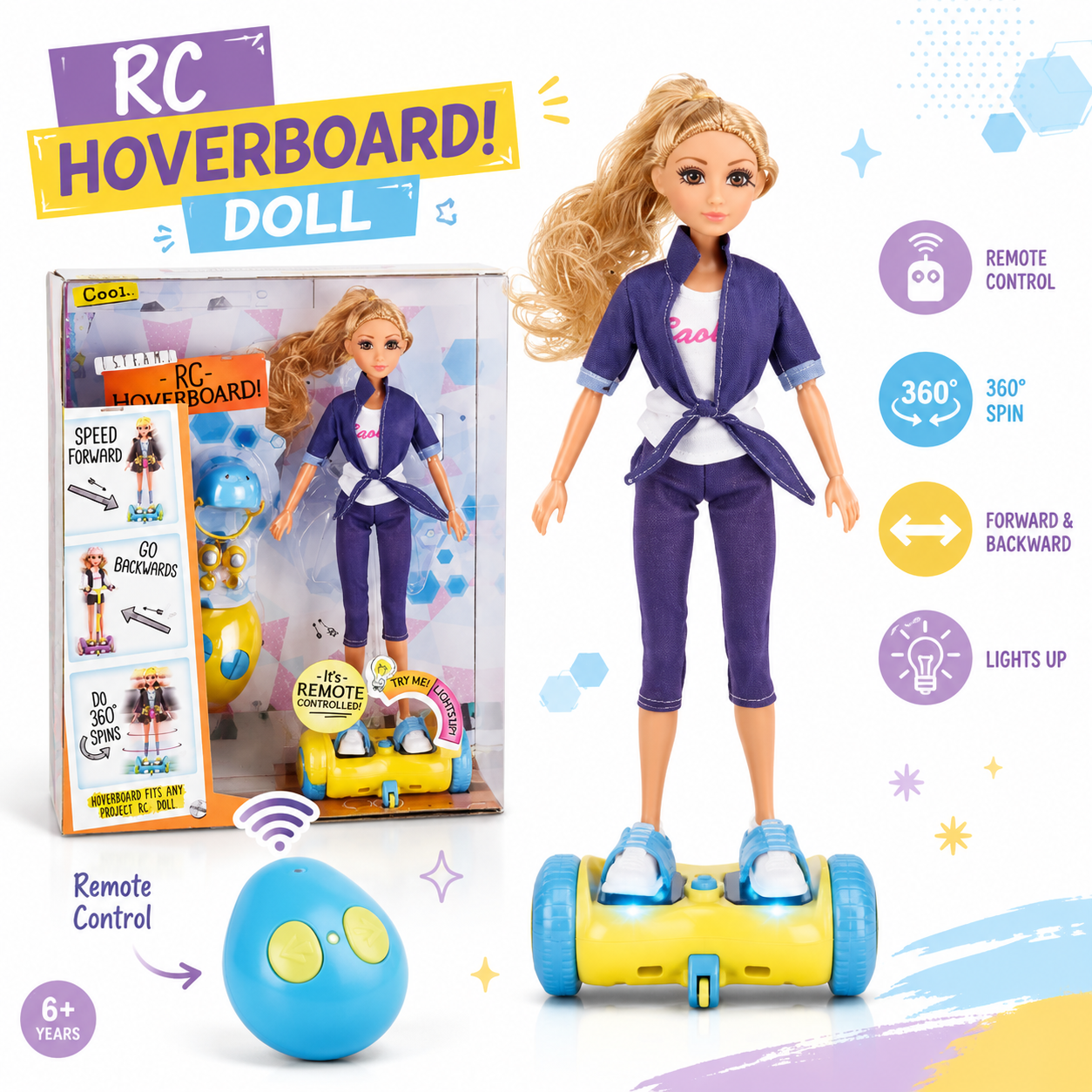 RC Hoverboard Doll