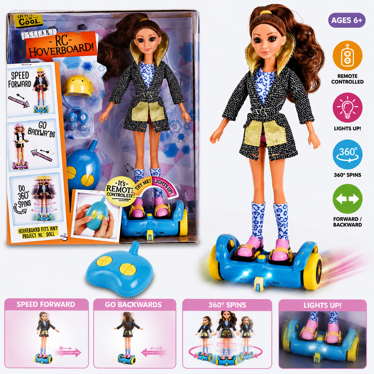 Rc Hoverboard Doll