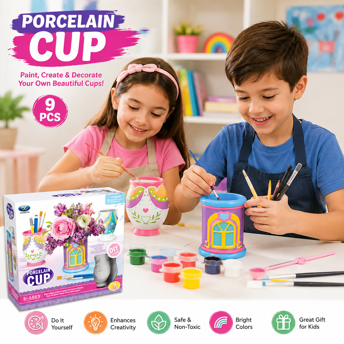 DIY Porcelain Cup Art Set