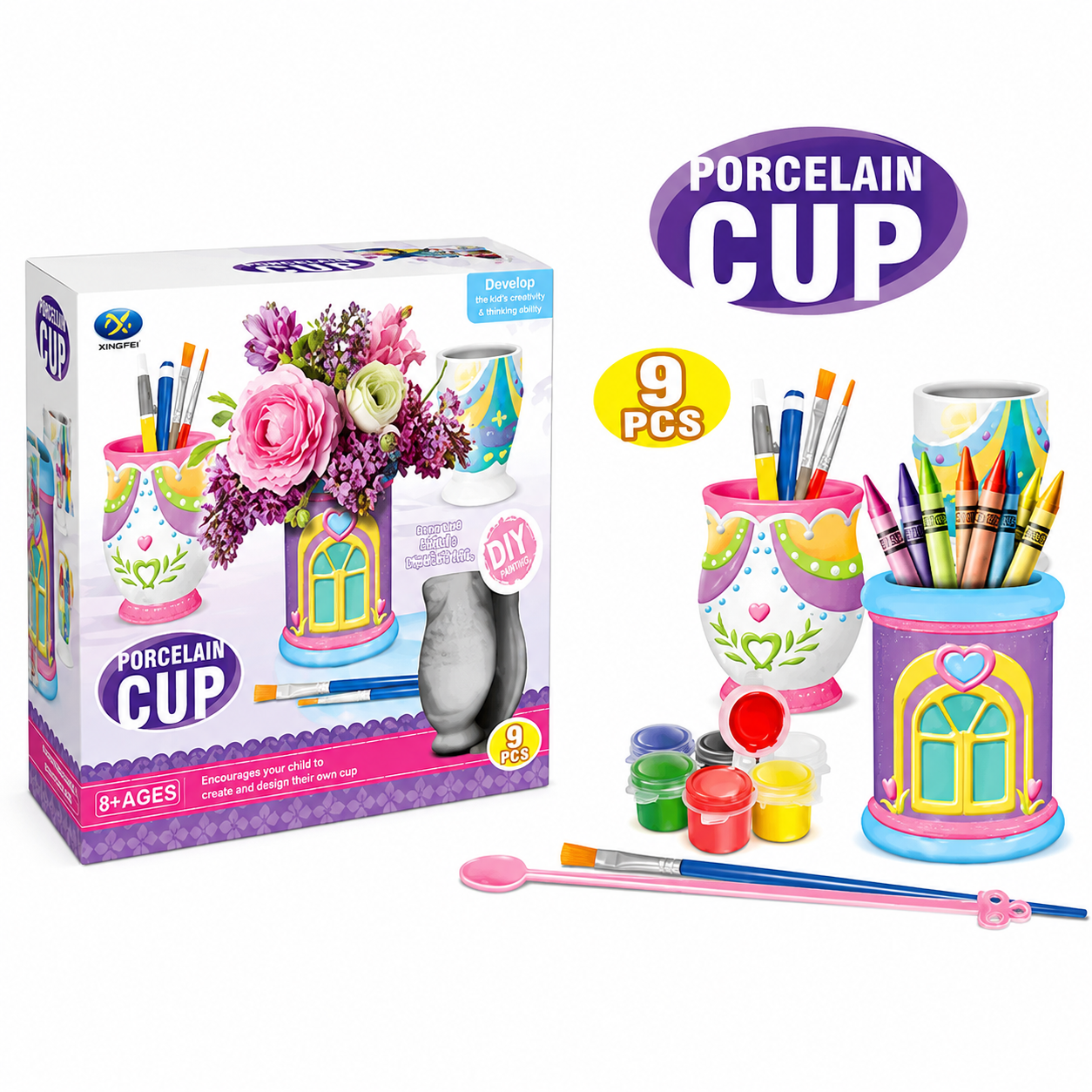 DIY Porcelain Cup Art Set