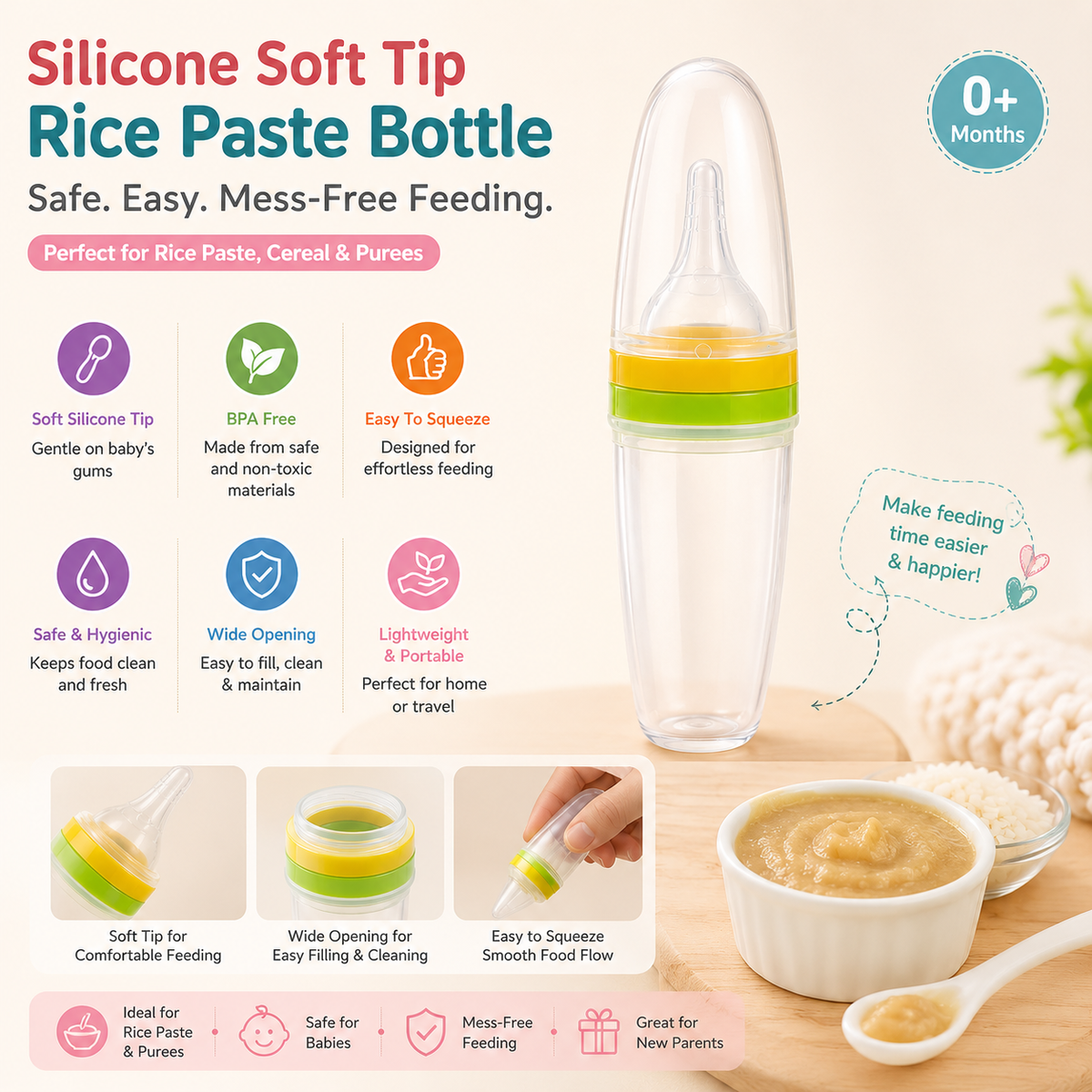 Silicone Baby Feeder Bottle
