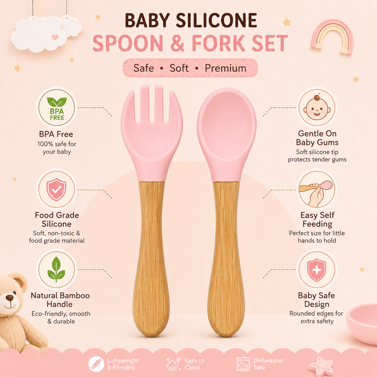 Baby Silicone Spoon Set