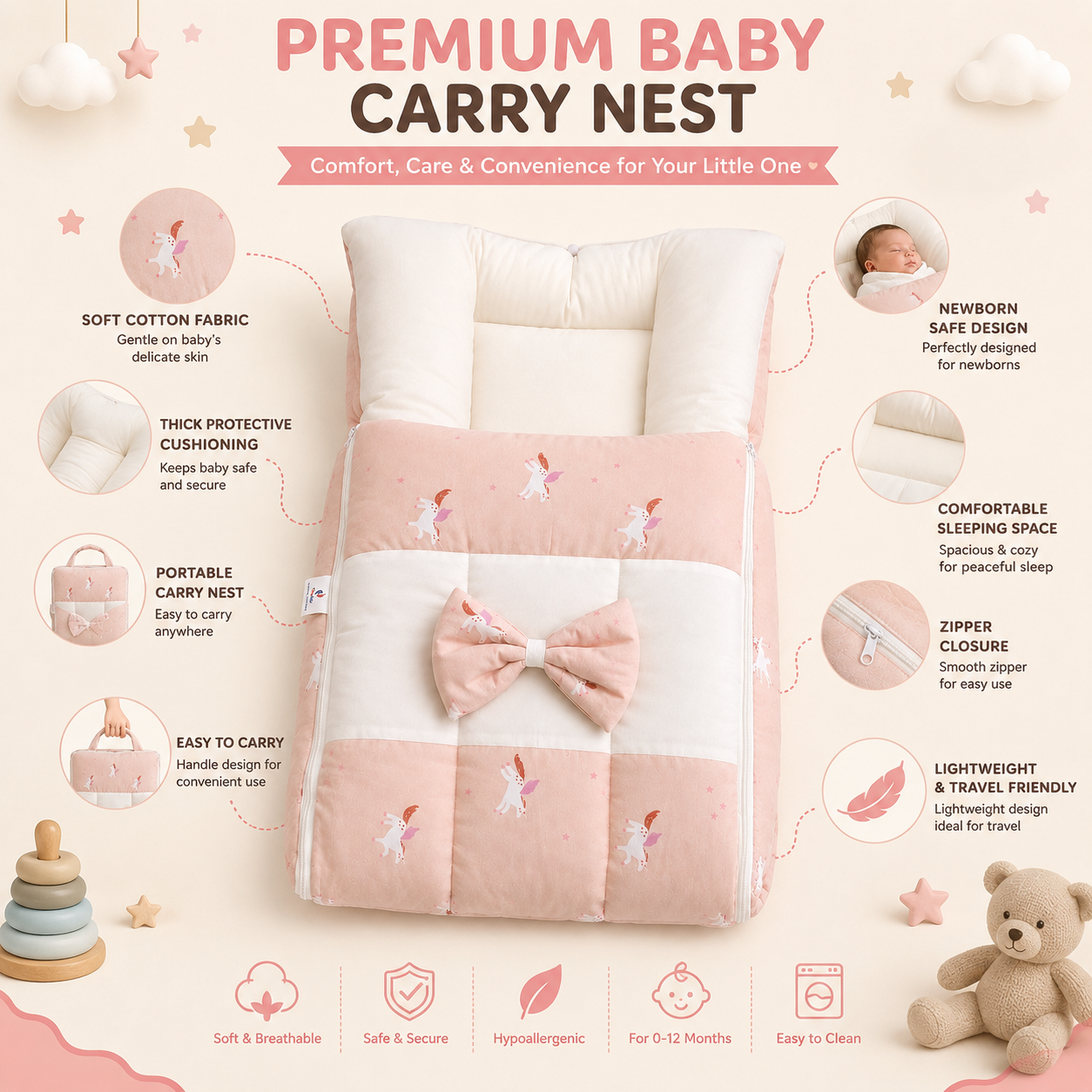 Unicorn Baby Carry Nest