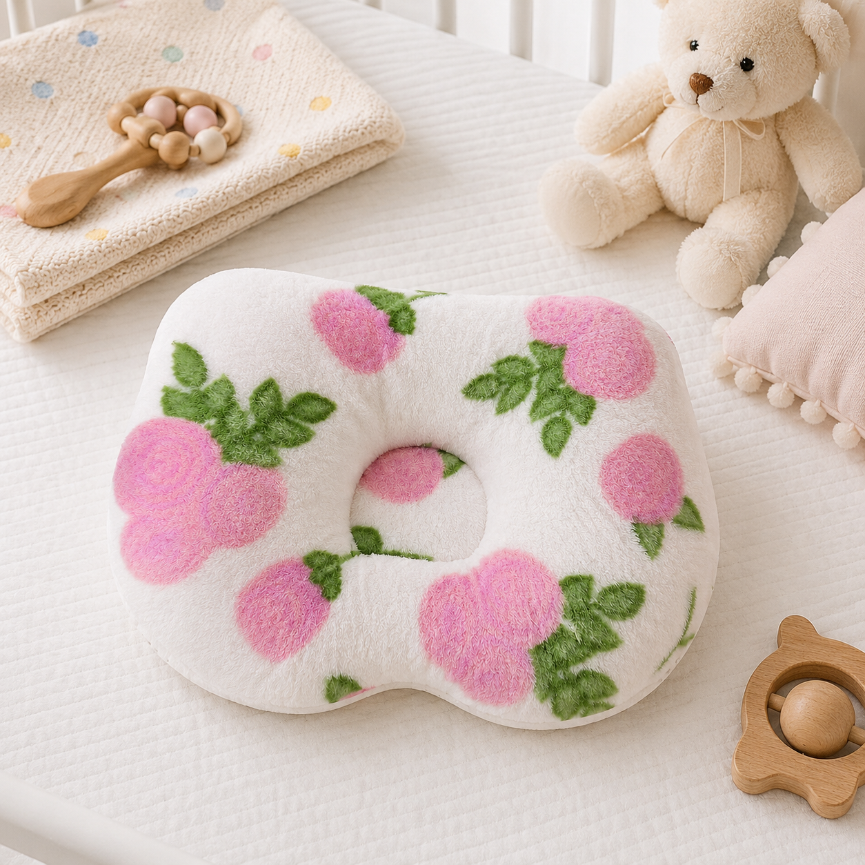 Floral Baby Head Pillow