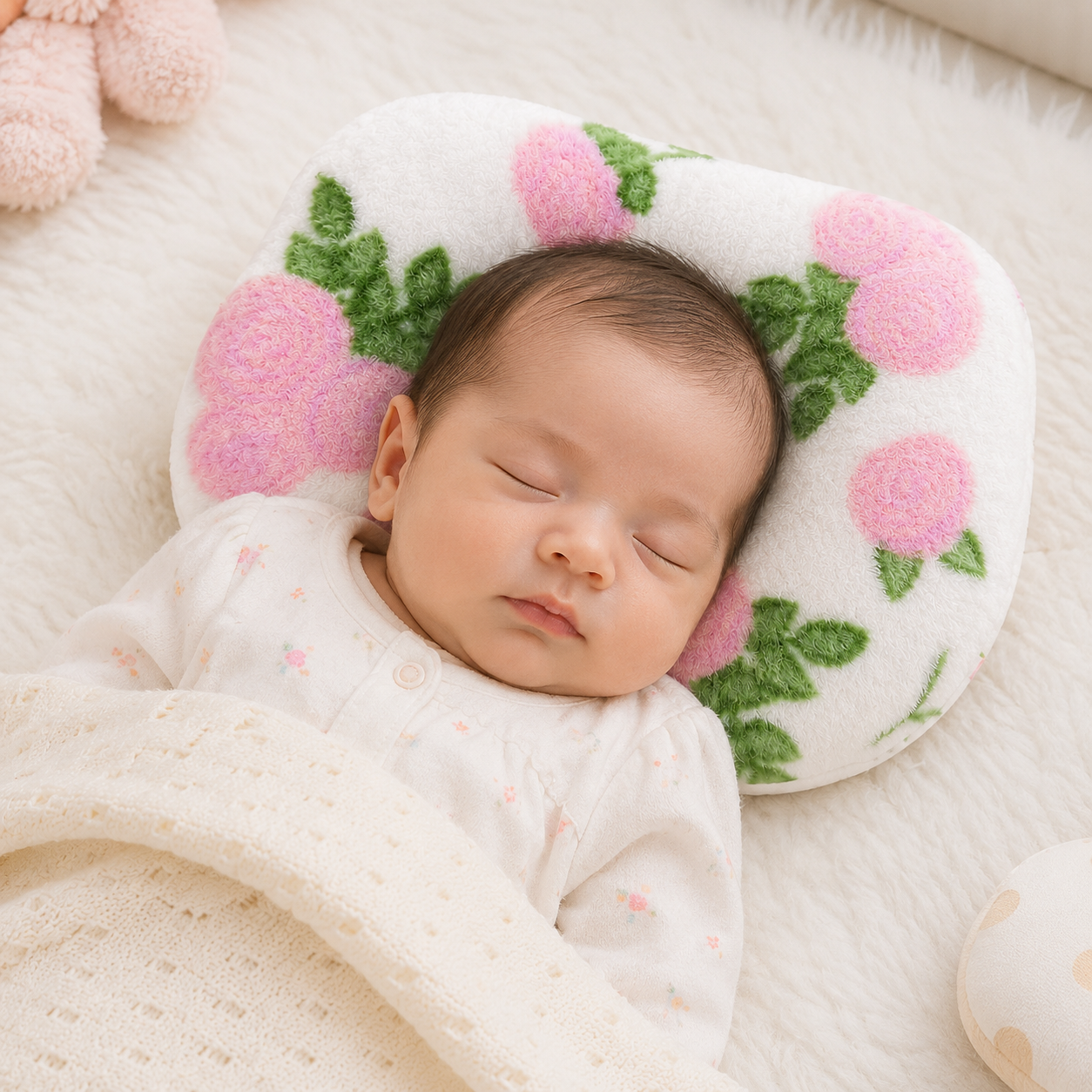 Floral Baby Head Pillow