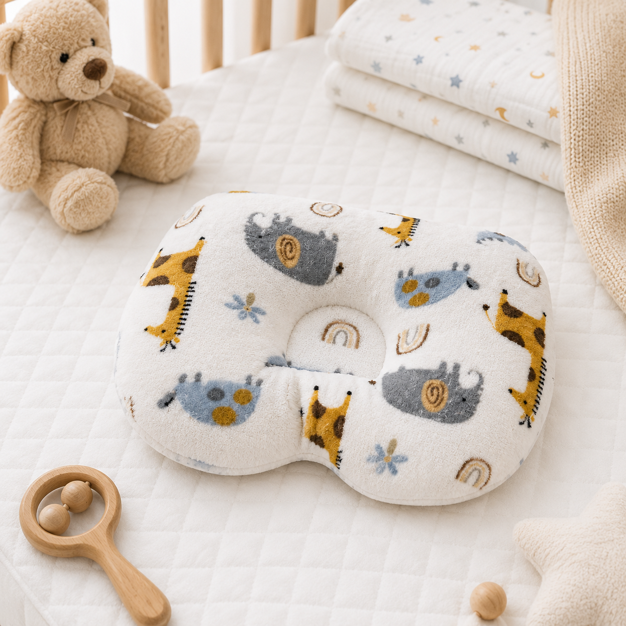 Jungle Baby Head Pillow