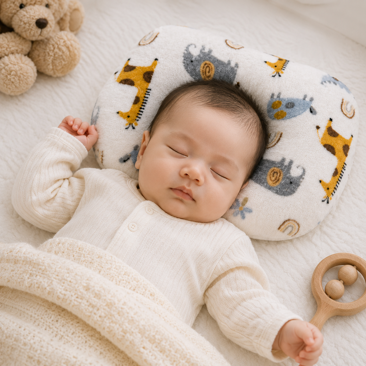 Jungle Baby Head Pillow