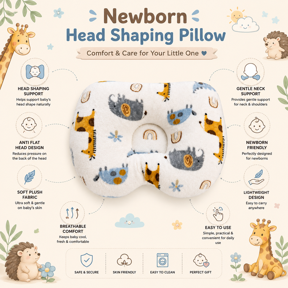 Jungle Baby Head Pillow