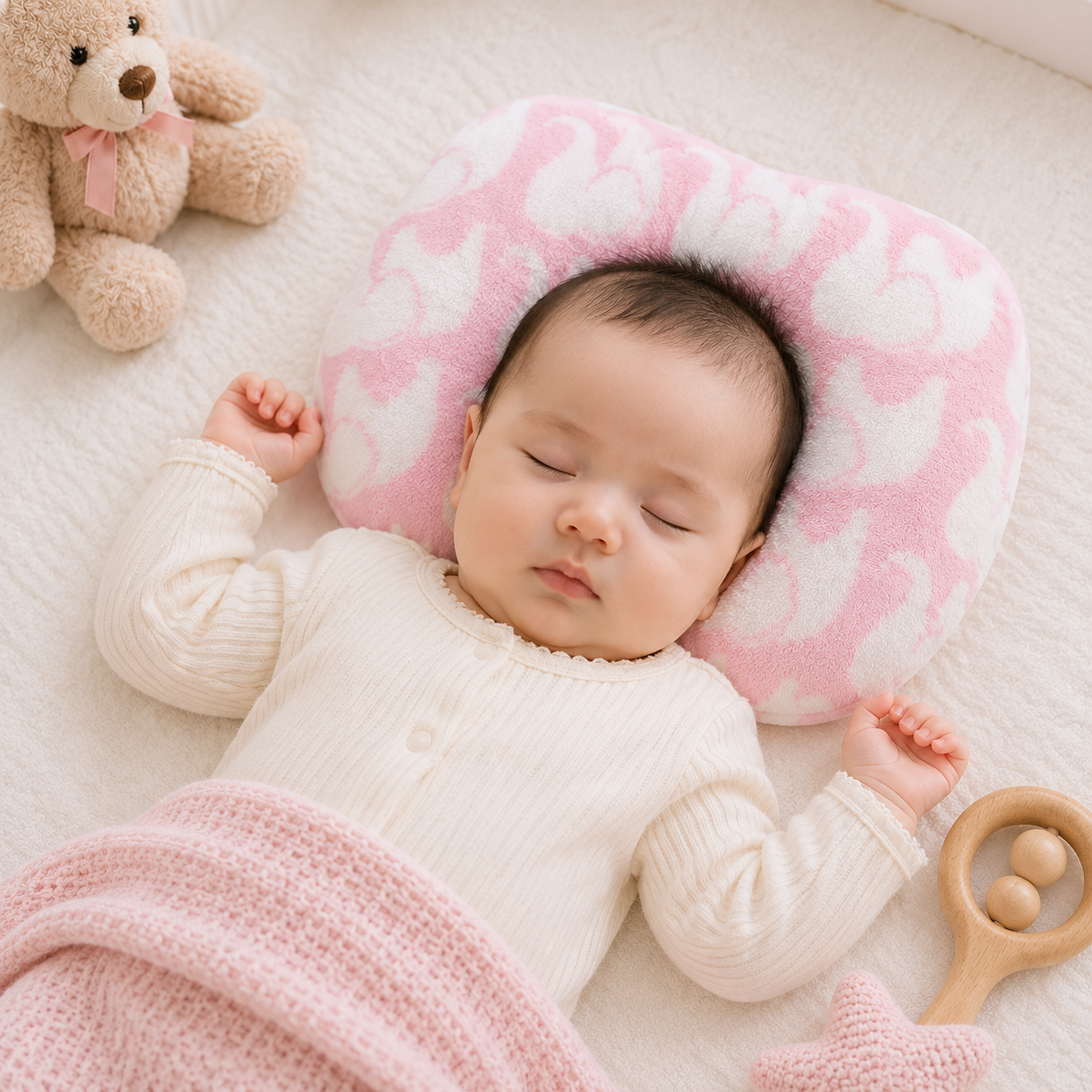 Swan Baby Head Pillow