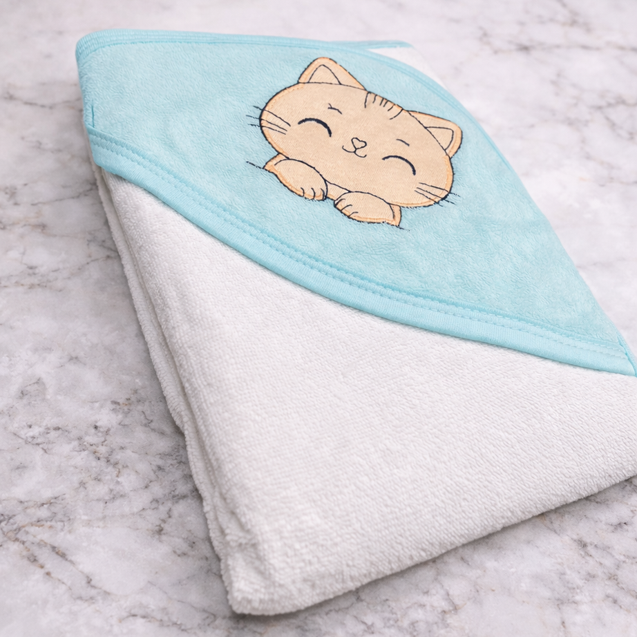 Cozy Kitty Hooded Towel Wrap