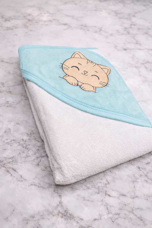 Cozy Kitty Hooded Towel Wrap
