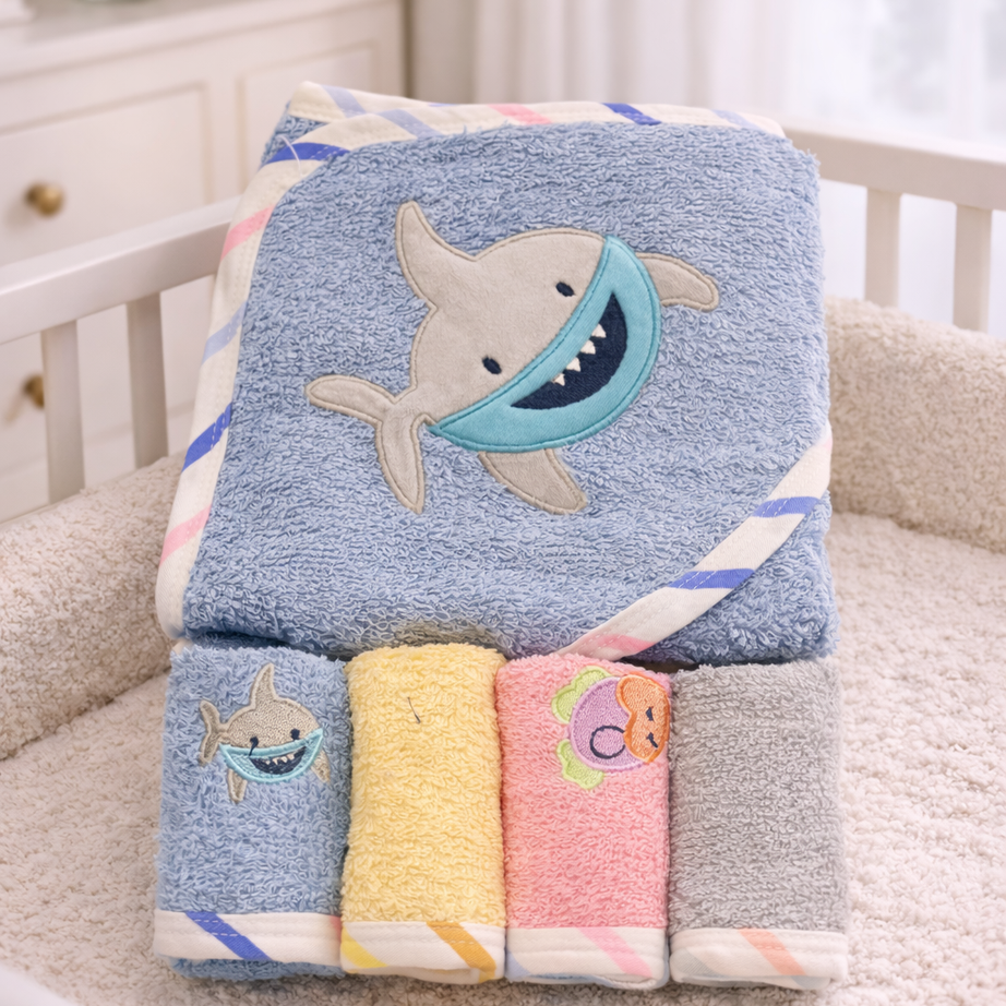 Ocean Blue Bath Towel Set