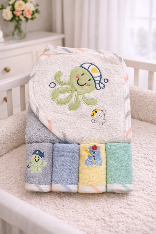 Octopus Bath Towel Set