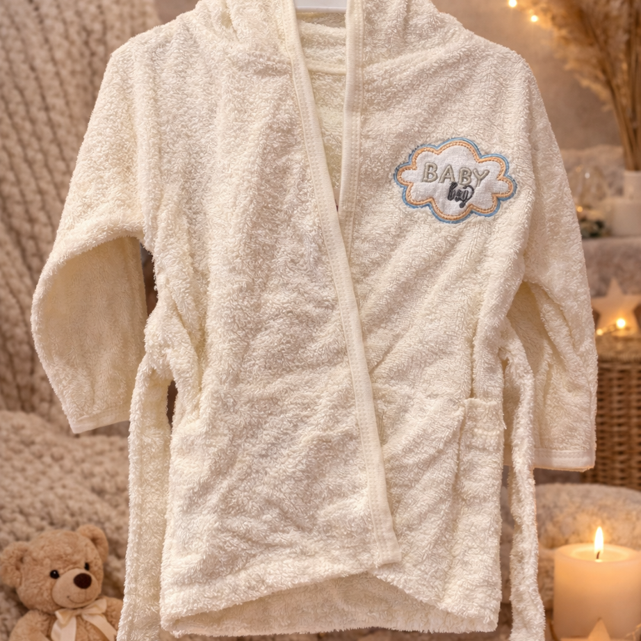 Baby Cloud Plush Hooded Bathrobe