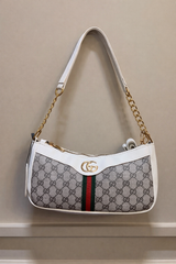 Signature Stripe Elegance Shoulder Bag