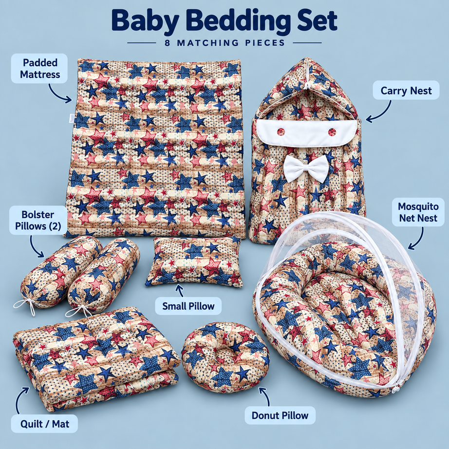 Vintage Star 8-Piece Baby Bedding